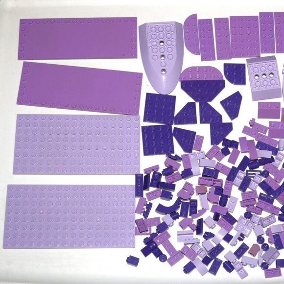 LEGO BULK Purple lavender violet angled plate slope 8x16 6x16 6205 (328PCS) - Picture 7 of 13